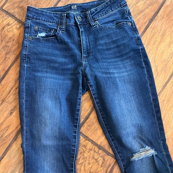 Gap jeans women’s 28 regular Curvy True Skinny blue stretch ankle 27x29 - Picture 2 of 14